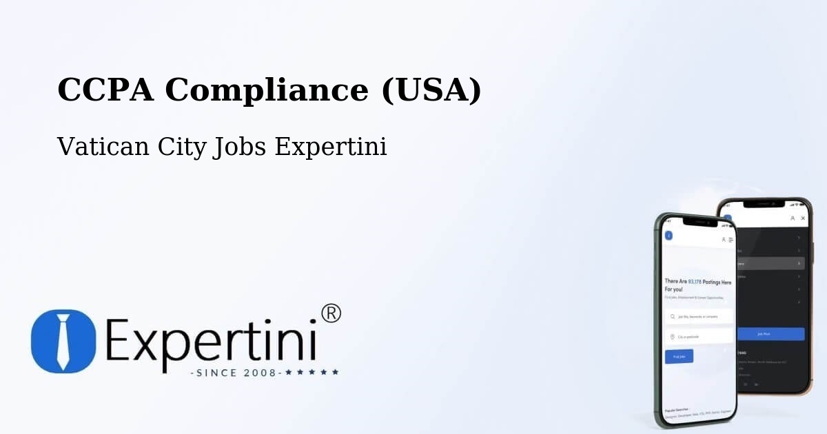 CCPA Compliance (USA) - Vatican City Jobs Expertini